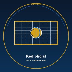 Red de voleibol reglamentaria 9,5 m